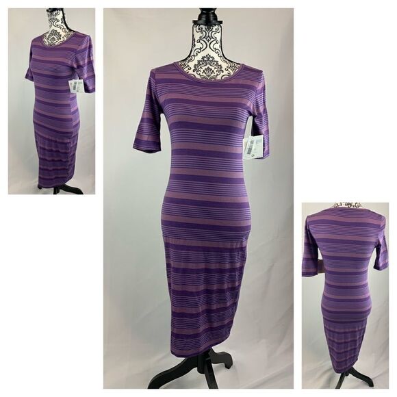 $5 item/ NWT LULAROE xs new with tags Striped dress - Picture 3 of 6